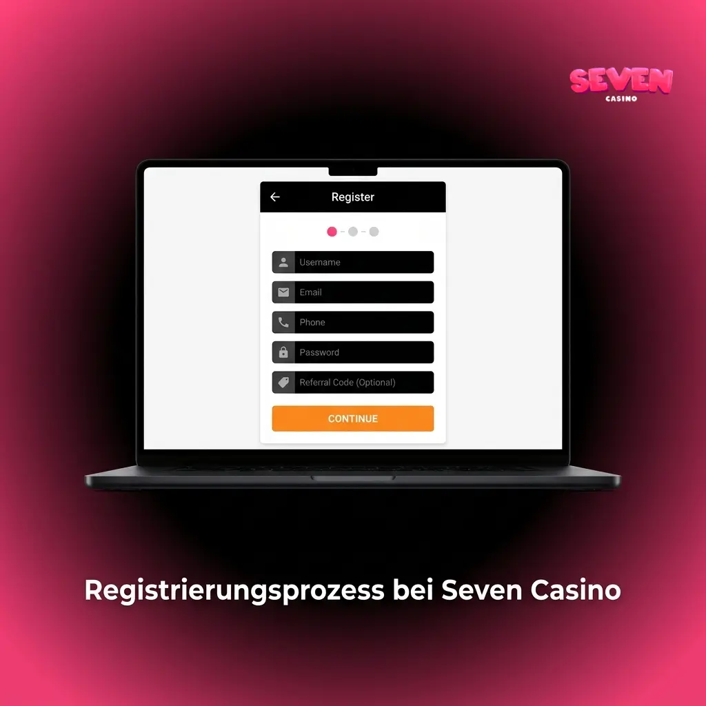 Seven Casino Registrierungsprozess: Konto in 3 Minuten erstellen und 450% Willkommensbonus bis 7.500 EUR sichern
