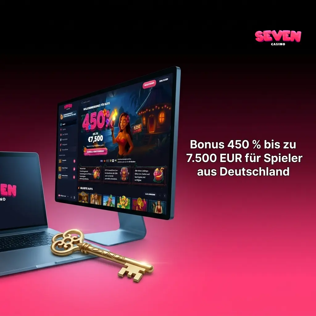 Seven Casino Willkommensbonus 450 % bis zu 7.500 EUR für deutsche Spieler