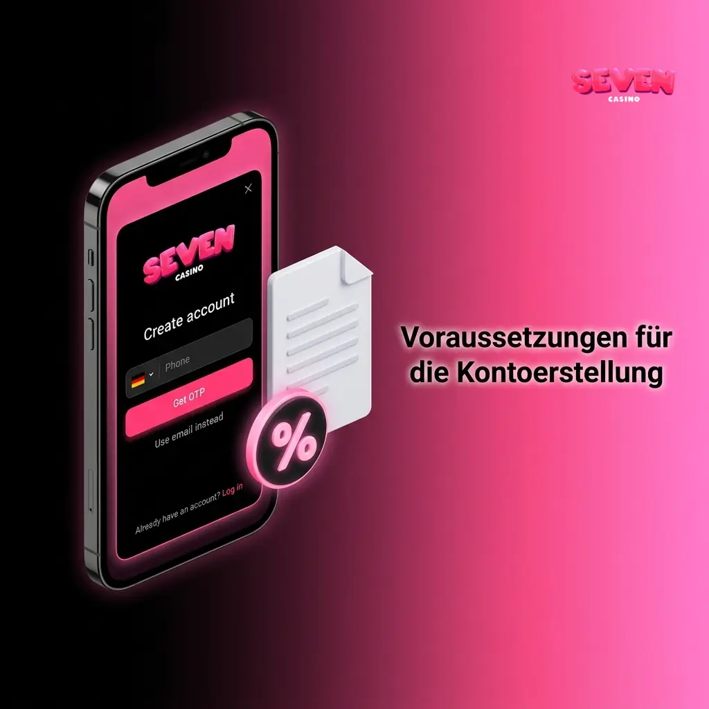 Seven Casino Kontoerstellung: Mindestalter 18, ein Konto pro Person, KYC-Verifizierung mit Ausweisdokument